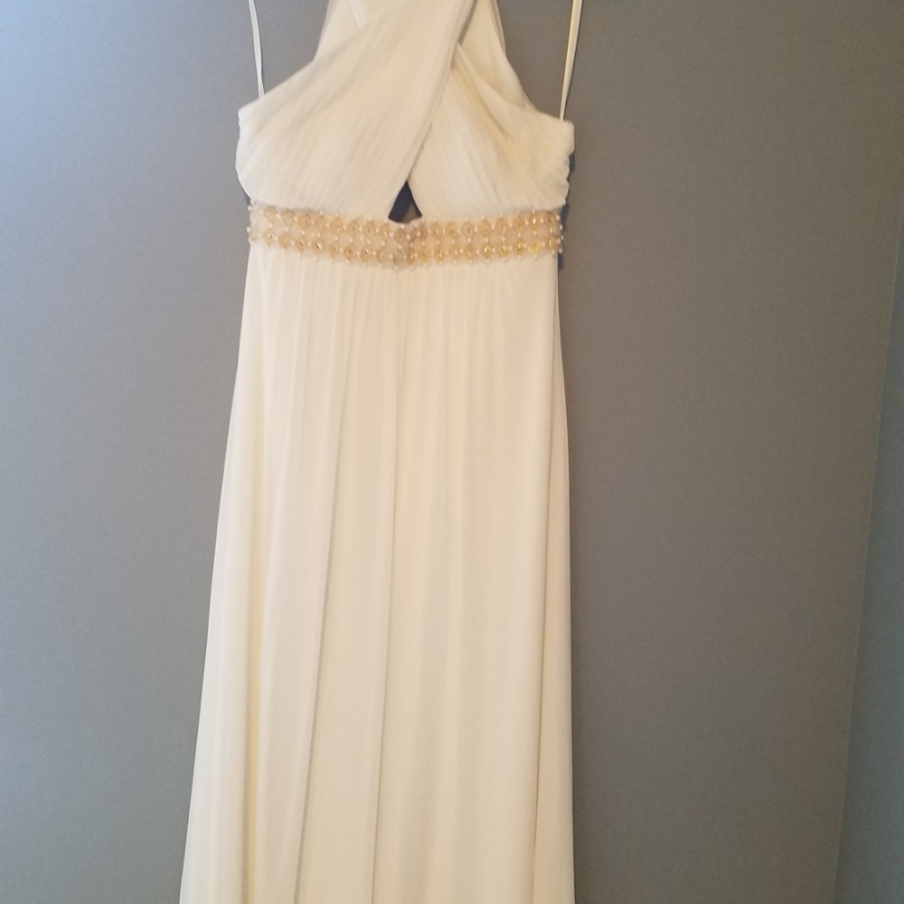 white formal or prom dress